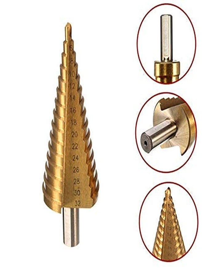 Bluedeal 4-32mm Large HSS Steel Step Cone Drill Countersink Titanium Bit Set Hole - Image 3